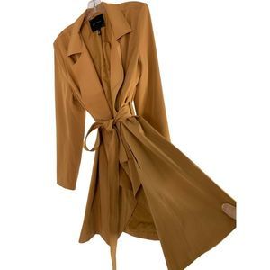 Robert Rodriguez Overcoat Size Large Drape Open Front Ginger EUC 6352